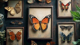 蝴蝶标本艺术展示