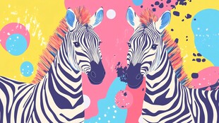 斑马的多彩梦幻世界