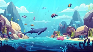 梦幻海底世界海洋生物景观