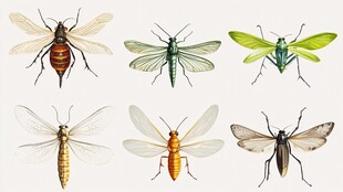 多种昆虫插画展示