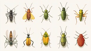 多样昆虫集合展示图