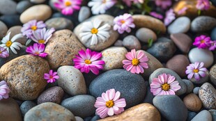 石间小花绽放自然之美