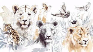 野生动物群像 自然风情画