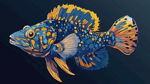 绚丽多彩的梦幻花纹海鱼