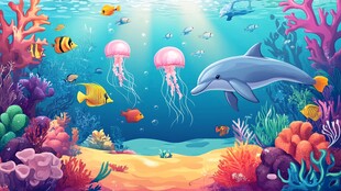 梦幻海底世界的奇妙景象