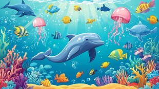 梦幻海底世界的可爱生灵