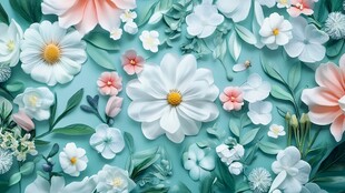 清新花卉背景图