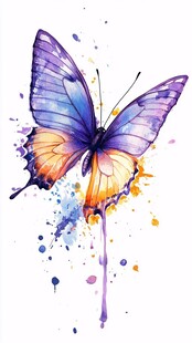 水彩蝴蝶 灵动色彩绘就之美