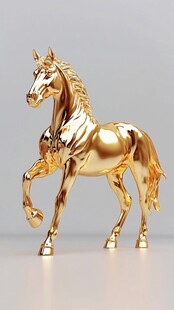 金色骏马雕塑摆件