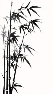 水墨风竹影