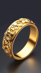 精美雕花金戒指