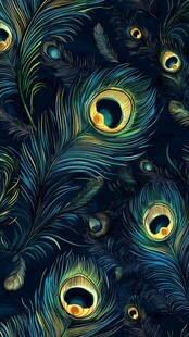 孔雀羽毛精美图案纹理