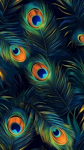 孔雀羽毛绚丽图案纹理