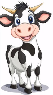 可爱卡通小牛形象展示