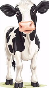 可爱卡通奶牛插画