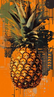 创意菠萝插画 色彩绚丽