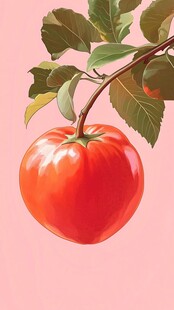 枝头红番茄 清新田园风
