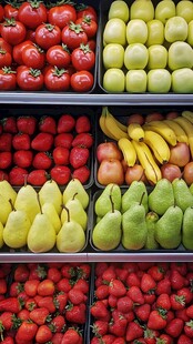 多彩新鲜水果陈列展示