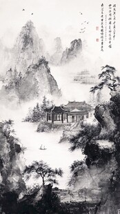 水墨山水间的古韵建筑