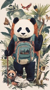 背包熊猫的丛林探险之旅