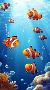 畅游海底的可爱小丑鱼