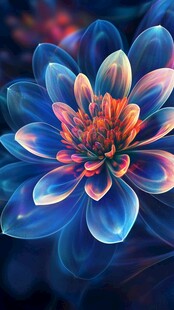 梦幻炫彩花朵艺术特写