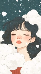 女孩沉浸于梦幻泡沫世界