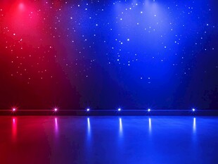 红蓝梦幻舞台灯光背景