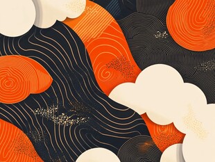 1 日式云纹抽象图案设计