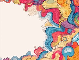 多彩流体艺术背景图案