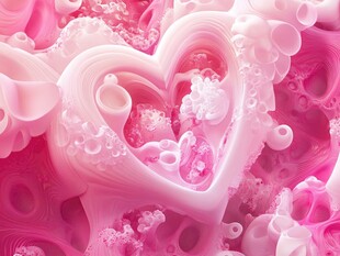 梦幻粉色爱心艺术纹理