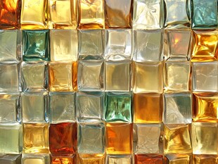 多彩玻璃方块墙面纹理