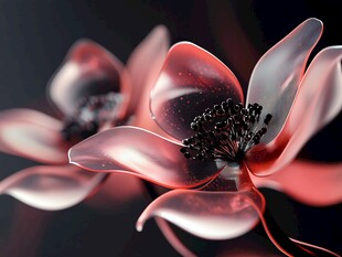 梦幻炫彩花朵艺术渲染图