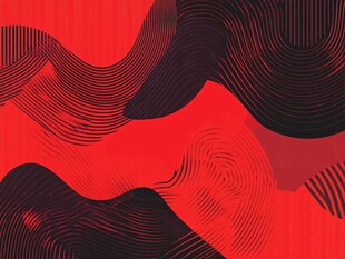 红色动感线条抽象背景图