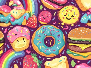 多彩卡通甜点美食大集合