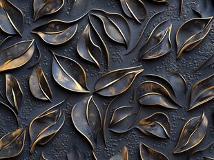 金属叶片纹理艺术背景