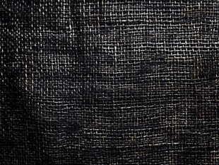 黑色麻布纹理特写