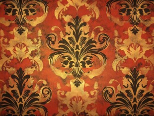 复古华丽金色花纹壁纸图案