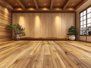 日式木质简约室内空间
