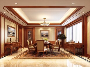 典雅欧式风格餐厅室内设计