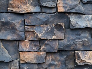 石砌墙面纹理特写