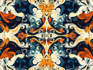 绚丽抽象花纹图案设计