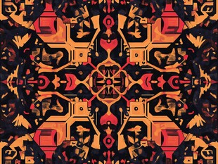 复古几何抽象图案艺术