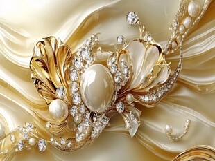 奢华金饰 珍珠钻石的优雅融合