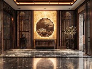 中式豪华门厅设计展示