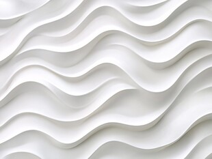 白色波浪纹理立体墙面