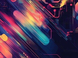 炫彩科技风抽象背景图案