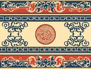 传统中式古典花纹图案
