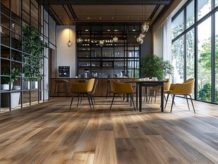 现代简约风开放式餐厅空间