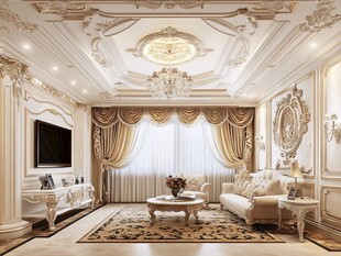 欧式奢华客厅室内装饰